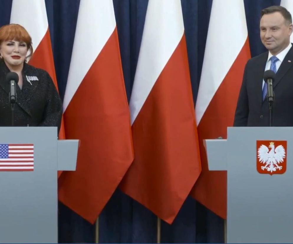 Andrzej Duda i Georgette Mosbacher