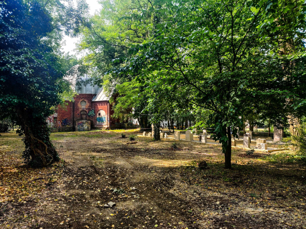 Lapidarium w parku Chopina