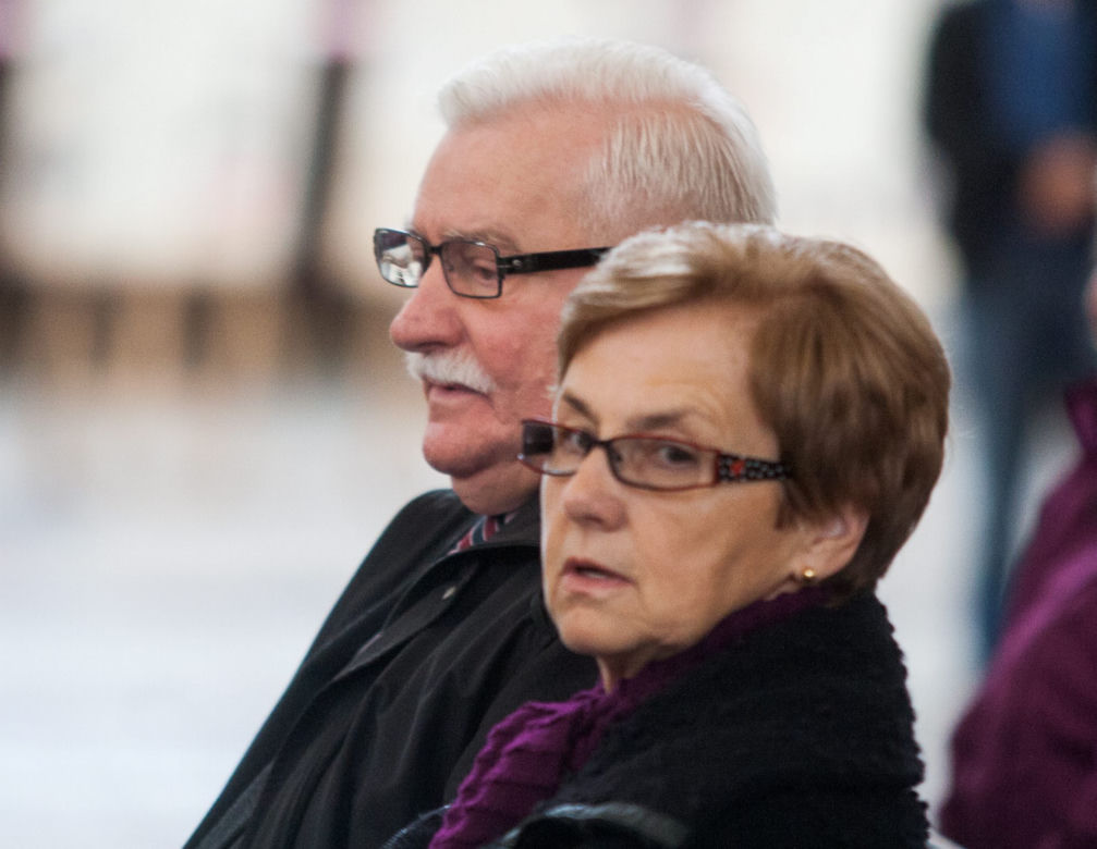 Lech Wałęsa z żoną Danutą