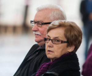 Lech Wałęsa z żoną Danutą