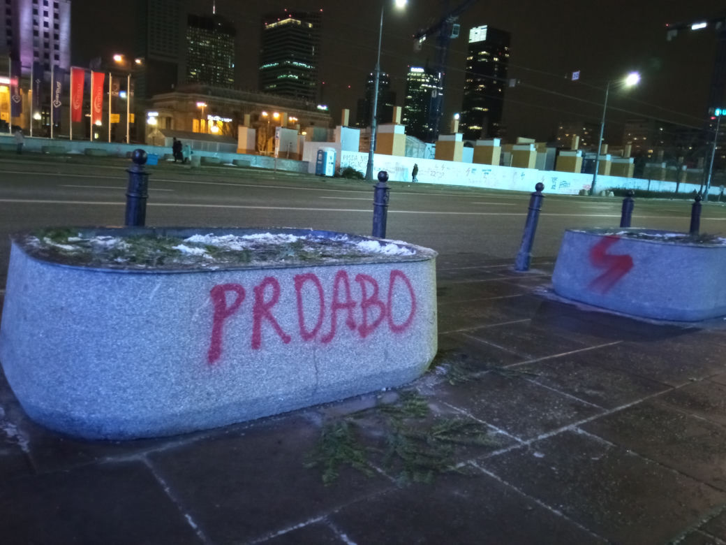 Strajk Kobiet. Pomazane centrum Warszawy