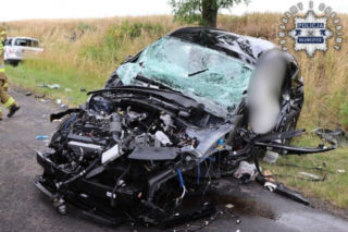 Wypadek na drodze koło Głubczyc. Sześć osób rannych, interweniowały śmigłowce LPR