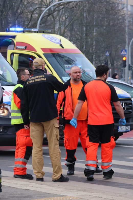 Wypadek na placu Rodła w Szczecinie