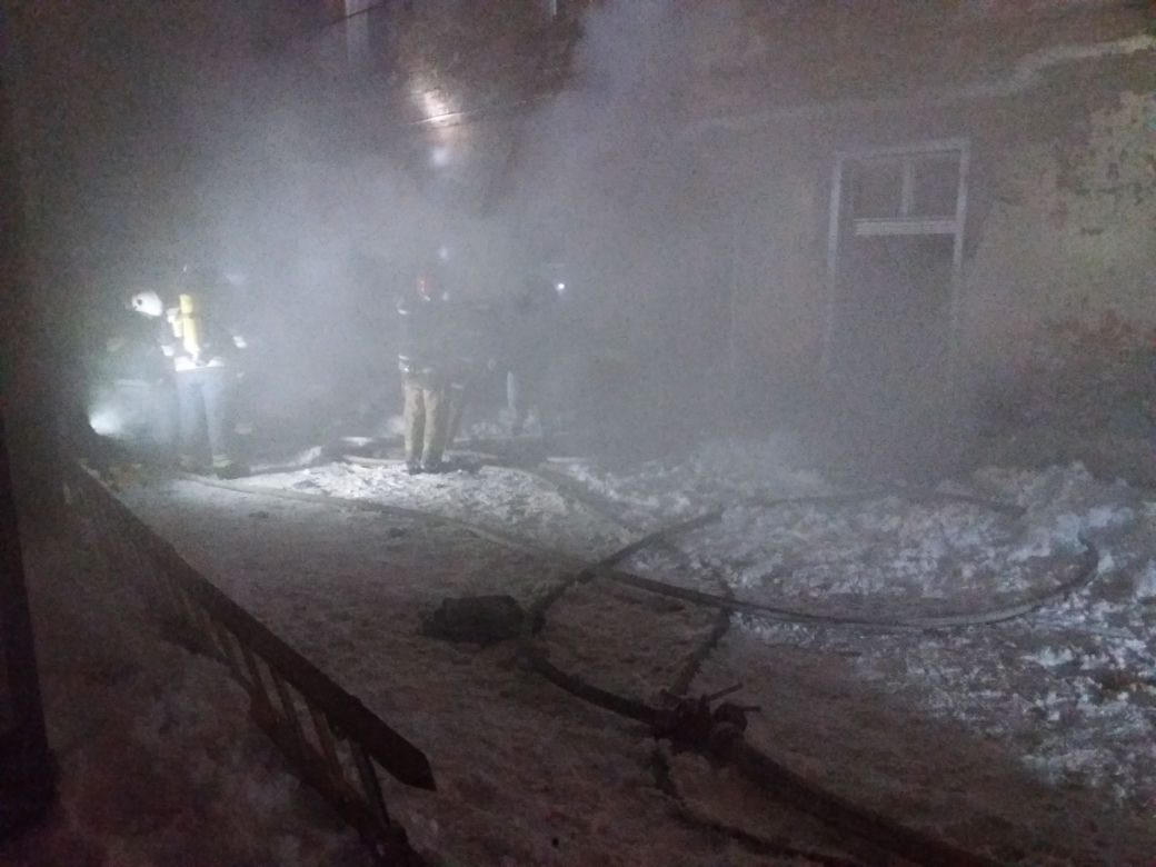 Pożar mieszkania na Wybickiego w Grudziądzu