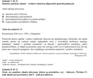 EGZAMIN GIMNAZJALNY 2013 HISTORIA, WOS - ARKUSZE, ODPOWIEDZI