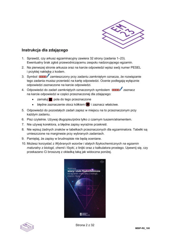 Matura 2026 z biologii ROZSZERZONEJ: arkusze CKE, poziom podstawowy [Formuła 2023] 08.05.2026