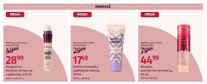 Promocja na kosmetyki w Rossmannie