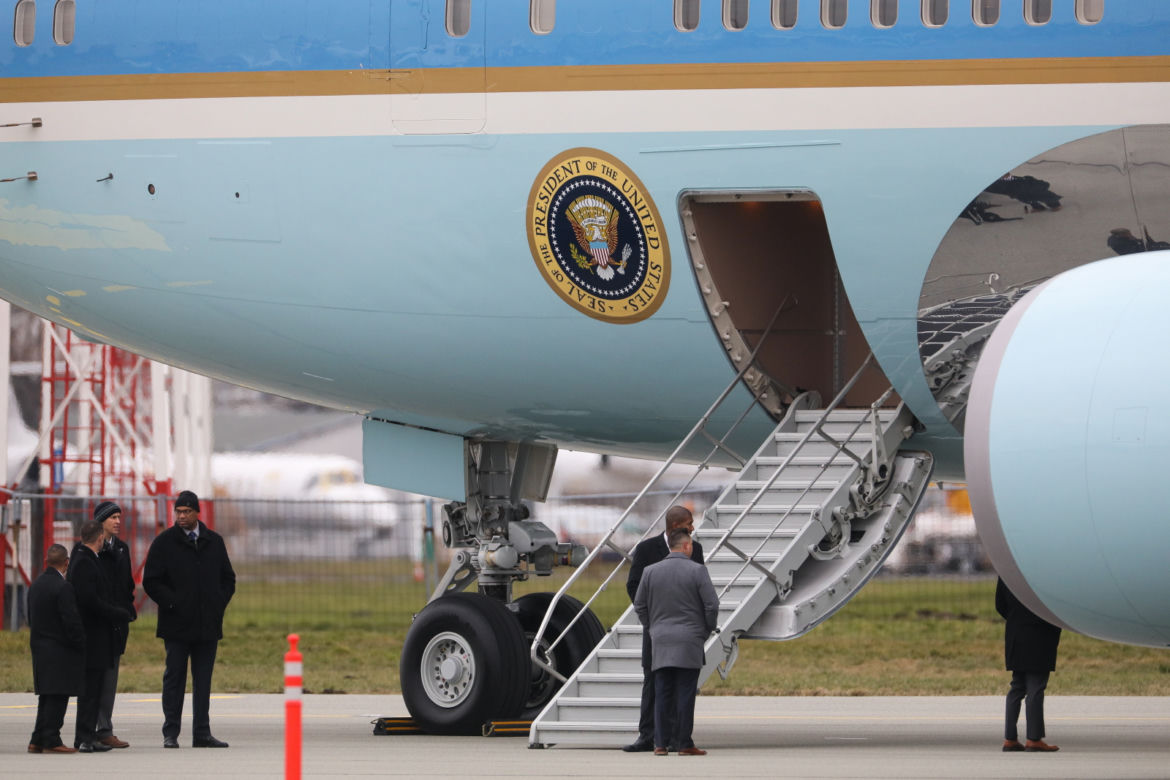 Samolot Air Force One na Lotnisku Chopina