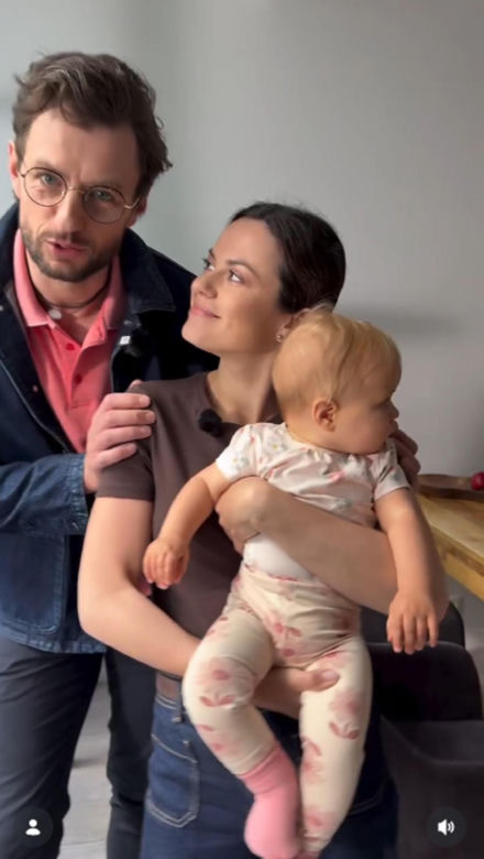 M jak miłość nowy sezon na planie. Kasia (Paulina Lasota), Mariusz (Mateusz Mosiewicz), Zosia