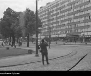 Skrzyżowanie al. Wyzwolenia i ul. Malczewskiego w Szczecinie w 1969 roku