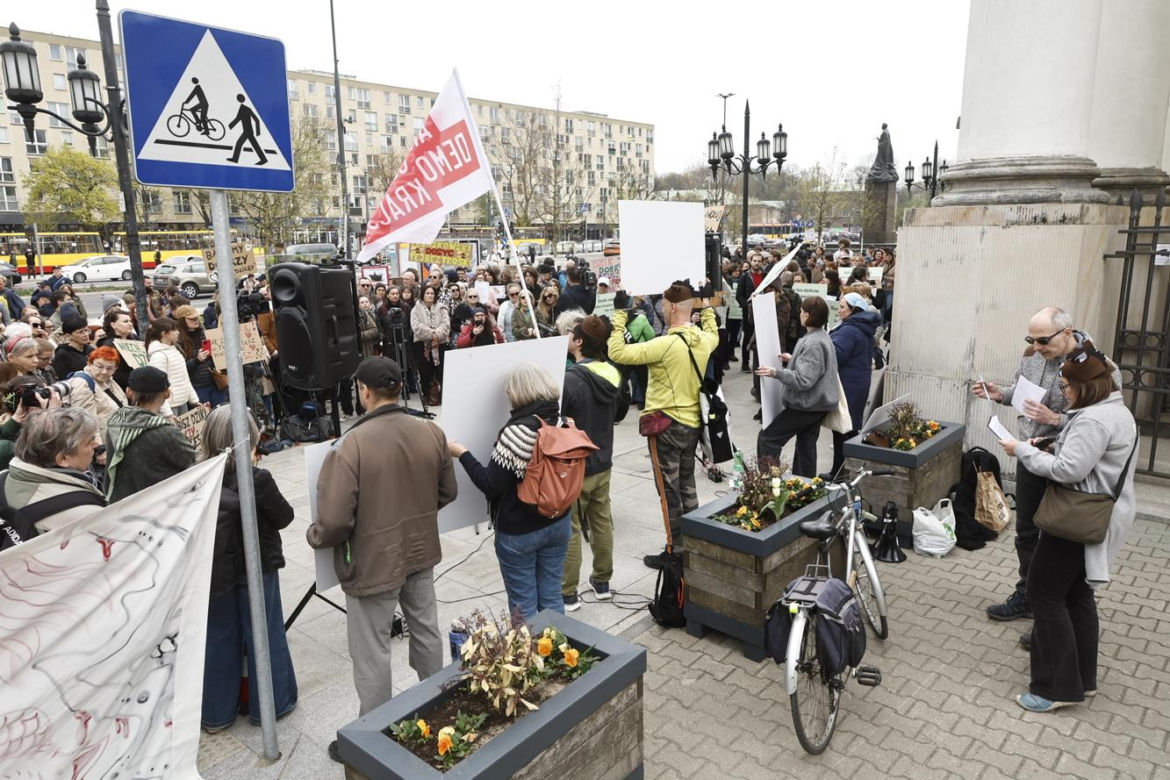 Warszawa. Protest w obronie dzików