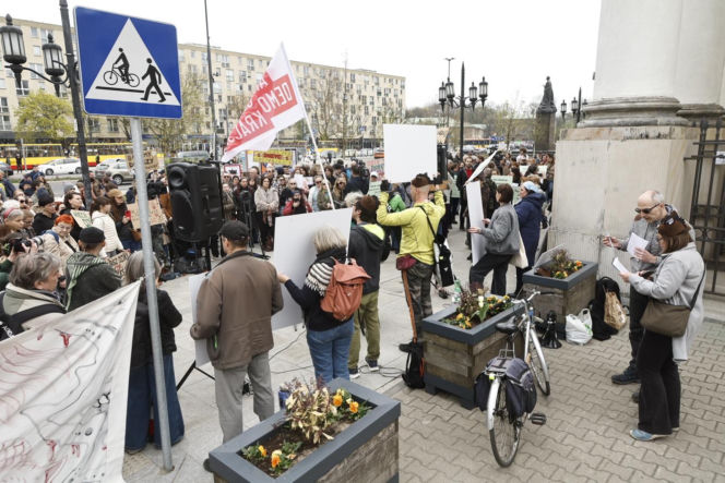 Warszawa. Protest w obronie dzików