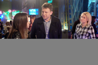 Pierwsza miłość. Melka (Ewa Jakubowicz), Marysia (Aneta Zając), Michał (Wojciech Błach)