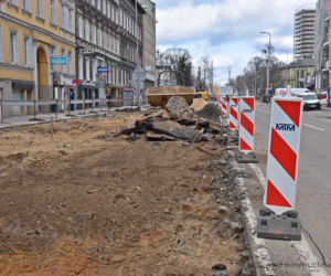 Przebudowa al. Wojska Polskiego - marzec 2022