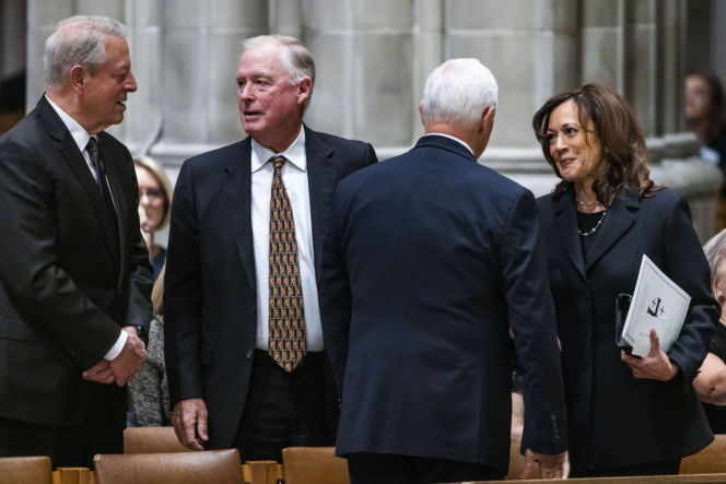 Bush, Biden i Harris wzięli udział w pogrzebie b. wiceprezydenta Dicka Cheneya