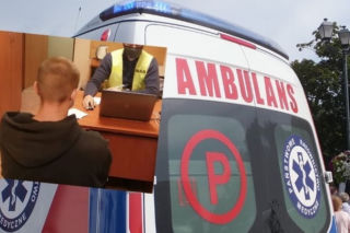Pomorskie: Skakali po karetce! Medycy w tym czasie byli u pacjenta