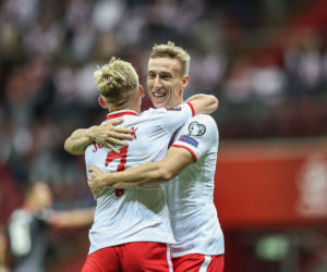 Polska - Albania: Radość po drugim golu