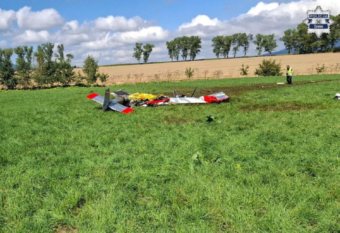 Katastrofa samolotu pod Żywcem. Nie żyją dwie osoby