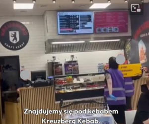 Aktywiści zaatakowali kebab związany z Filipem Chajzerem