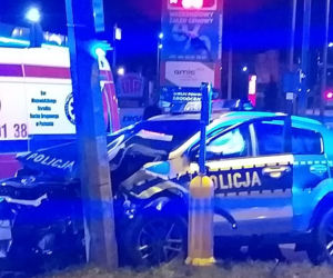 Wypadek radiowozu w Poznaniu