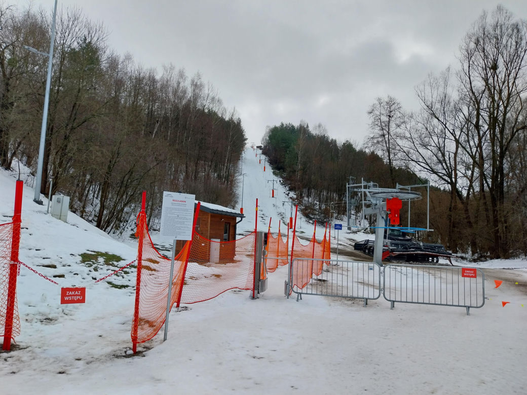 Stok narciarski Biała Góra w Justynówce