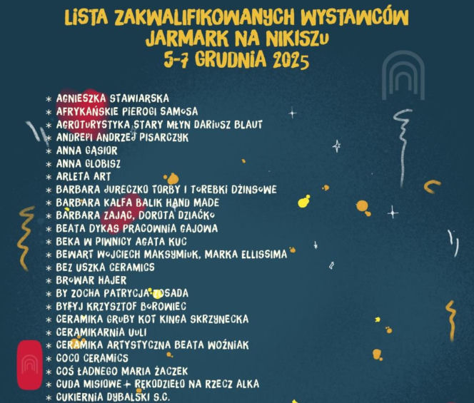 Lista wystawców na Jarmark na Nikiszu 2025. Ponad 180 stoisk