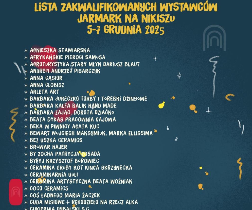 Lista wystawców na Jarmark na Nikiszu 2025. Ponad 180 stoisk