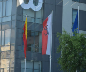 Flaga Białorusi na Ursynowie