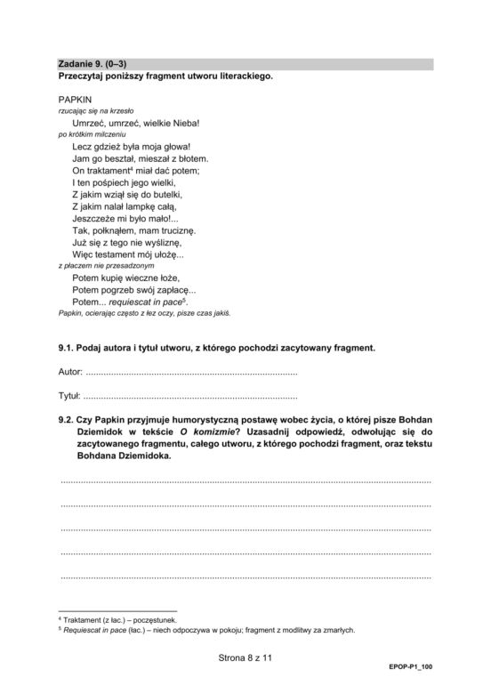 Matura 2021 język polski: ARKUSZ