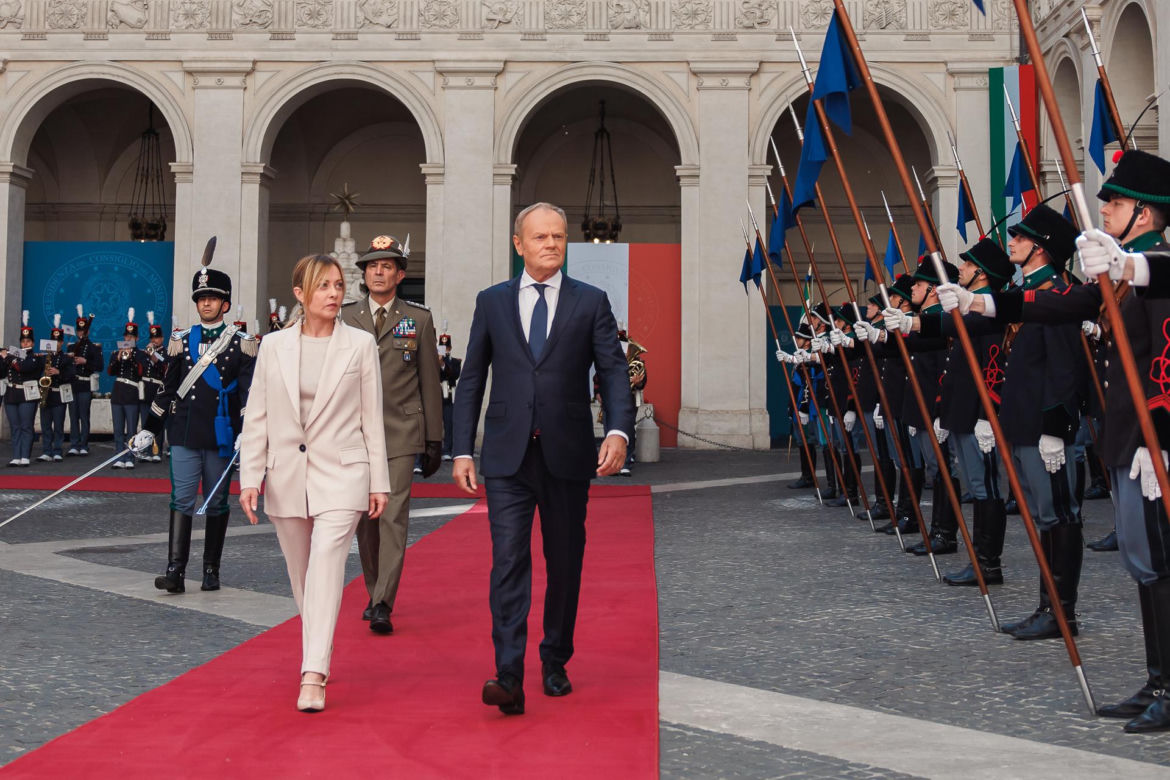 Donald Tusk spotkał się z Giorgią Meloni