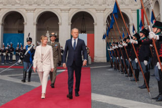 Donald Tusk spotkał się z Giorgią Meloni