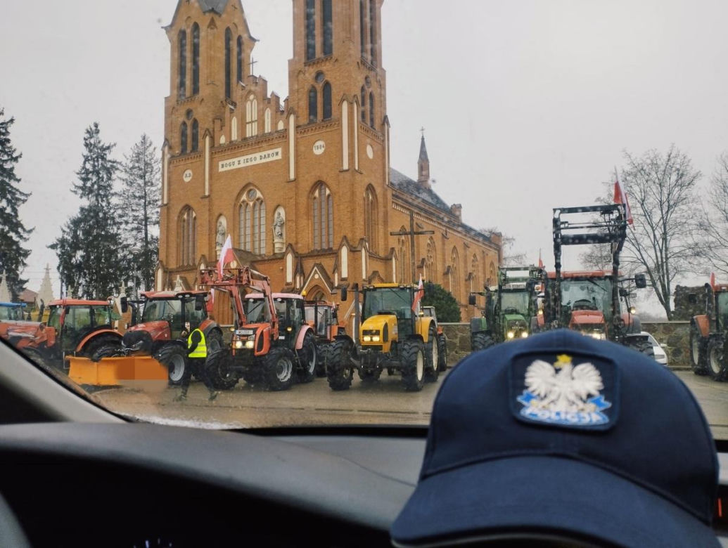 Protest rolników w woj. podlaskim (20.02.2024)