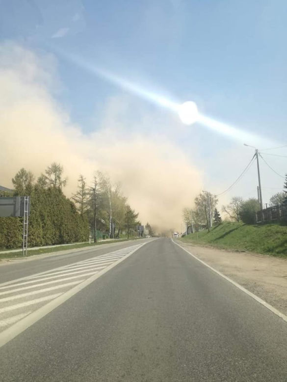 burza piaskowa doprowadziła do wypadku