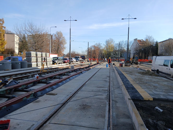 Budowa tramwaju do Dworca Zachodniego w listopadzie 2025 r.