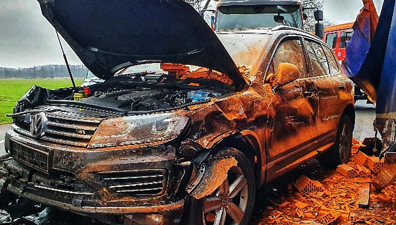 Kilka aut roztrzaskało się pod Siedlcami. Kierowca samochodu ciężarowego w stanie ciężkim trafił do szpitala