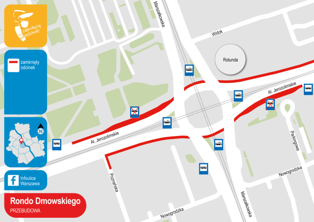 Tak zmieniają się okolice ronda Dmowskiego