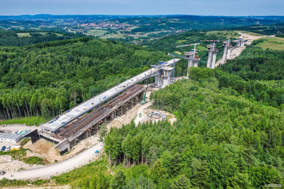 Budowa S19 - Babica Jawornik z najwyższą estakadą w Polsce