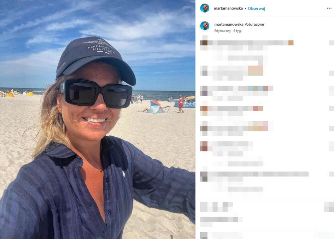 Marta Manowska na plaży