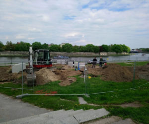 Kraków: Plaża przy Forum znika bezpowrotnie