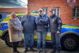 Kuba Znojek odwiedził szczecińskich policjantów