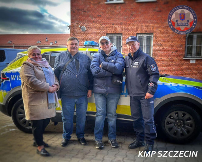 Kuba Znojek odwiedził szczecińskich policjantów