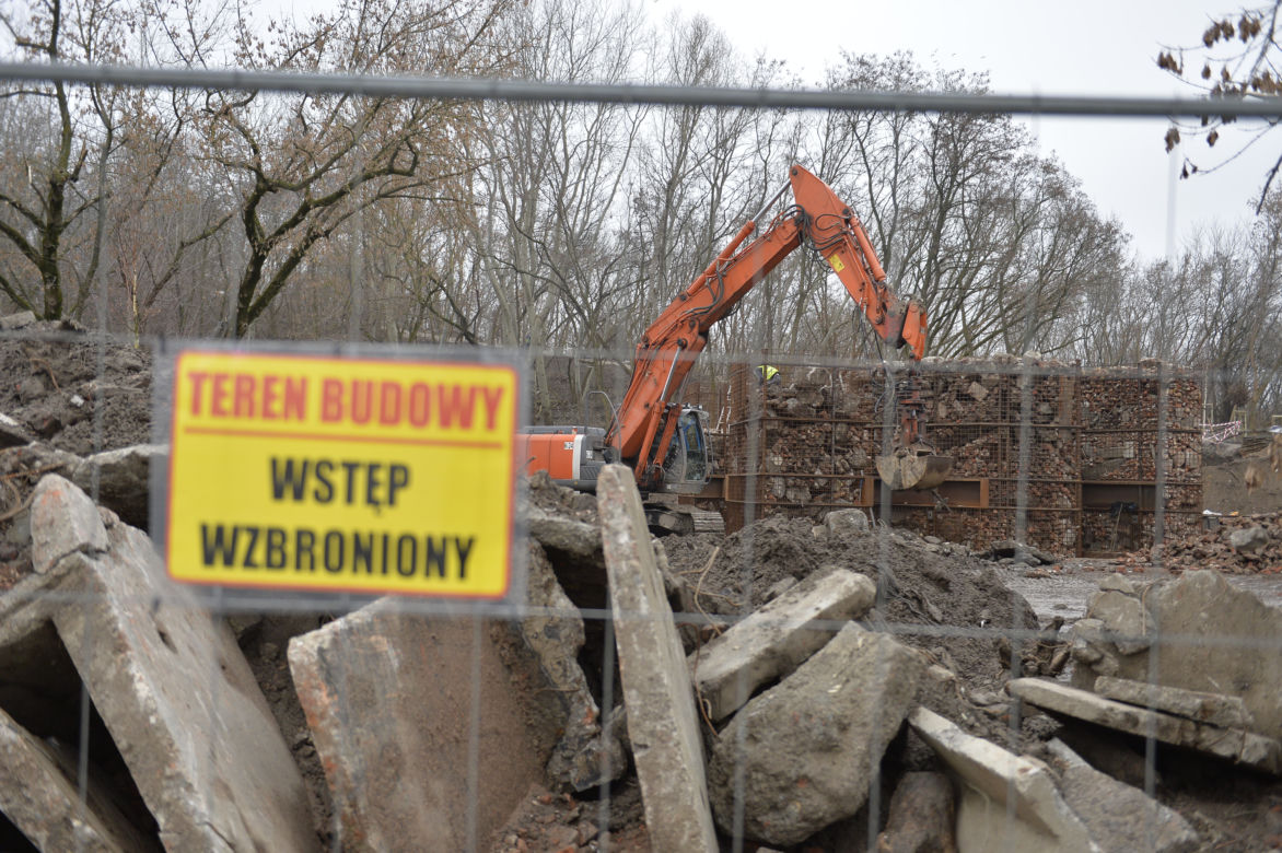 Prace wokół Kopca Powstania Warszawskiego