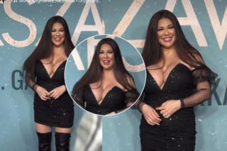 Iwona Węgrowska w kusej mini. A i tak wszyscy zerkali nieco wyżej!