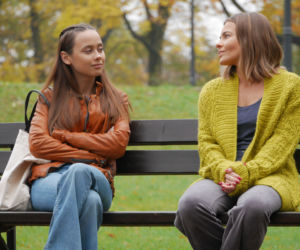 Pierwsza miłość. Sylwia (Edyta Herbuś), Justyna (Oliwia Bosowska)