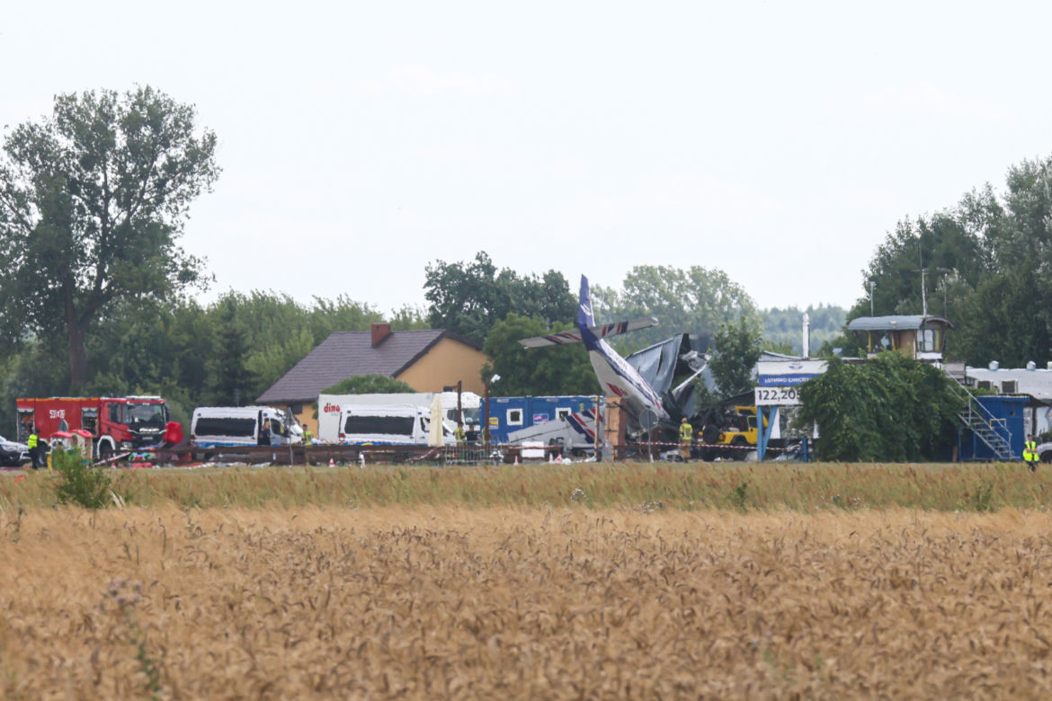Wypadek samolotu w miejscowości Chrcynno