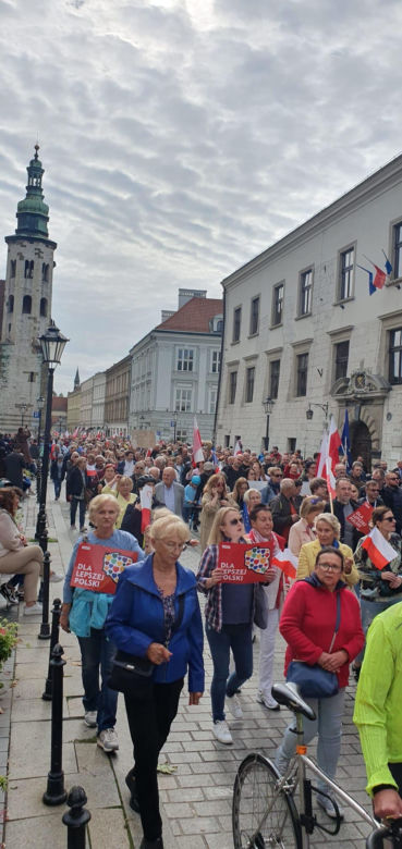 Przez Kraków przeszedł marsz solidaryzujący z warszawskim Marszem Miliona Serc