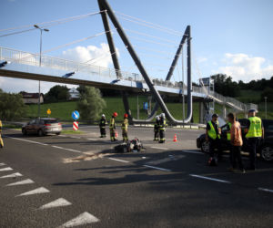 Makabryczny wypadek motocyklisty na zakopiance w Głogoczowie