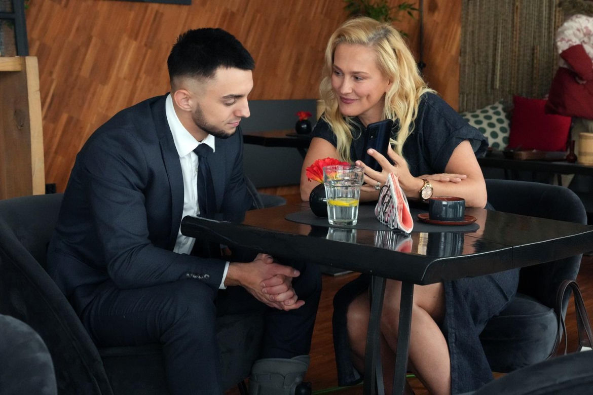 Barwy szczęścia, odcinek 3256. Mirek (Oliwier Kozłowski), Justyna Zytko (Sylwia Juszczak-Krawczyk)