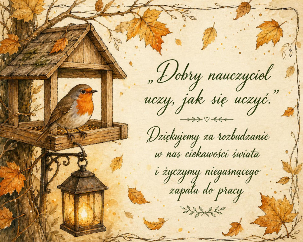 Kartka z życzeniami na Dzień Nauczyciela