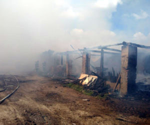 Sadowo. Spłonęła obora i 17 krów